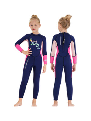 Gogokids Kids Wetsuit Girls Neoprene Swimsuit-Full Sleeves